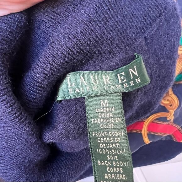 Ralph Lauren Equestrian Horse Bit Chain Bodycon Silk Wool Dress Sz M - Picture 7 of 7